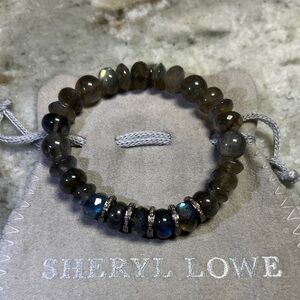 Sheryl Lowe Beaded Labradorite Bracelet with Diamond Rondelles